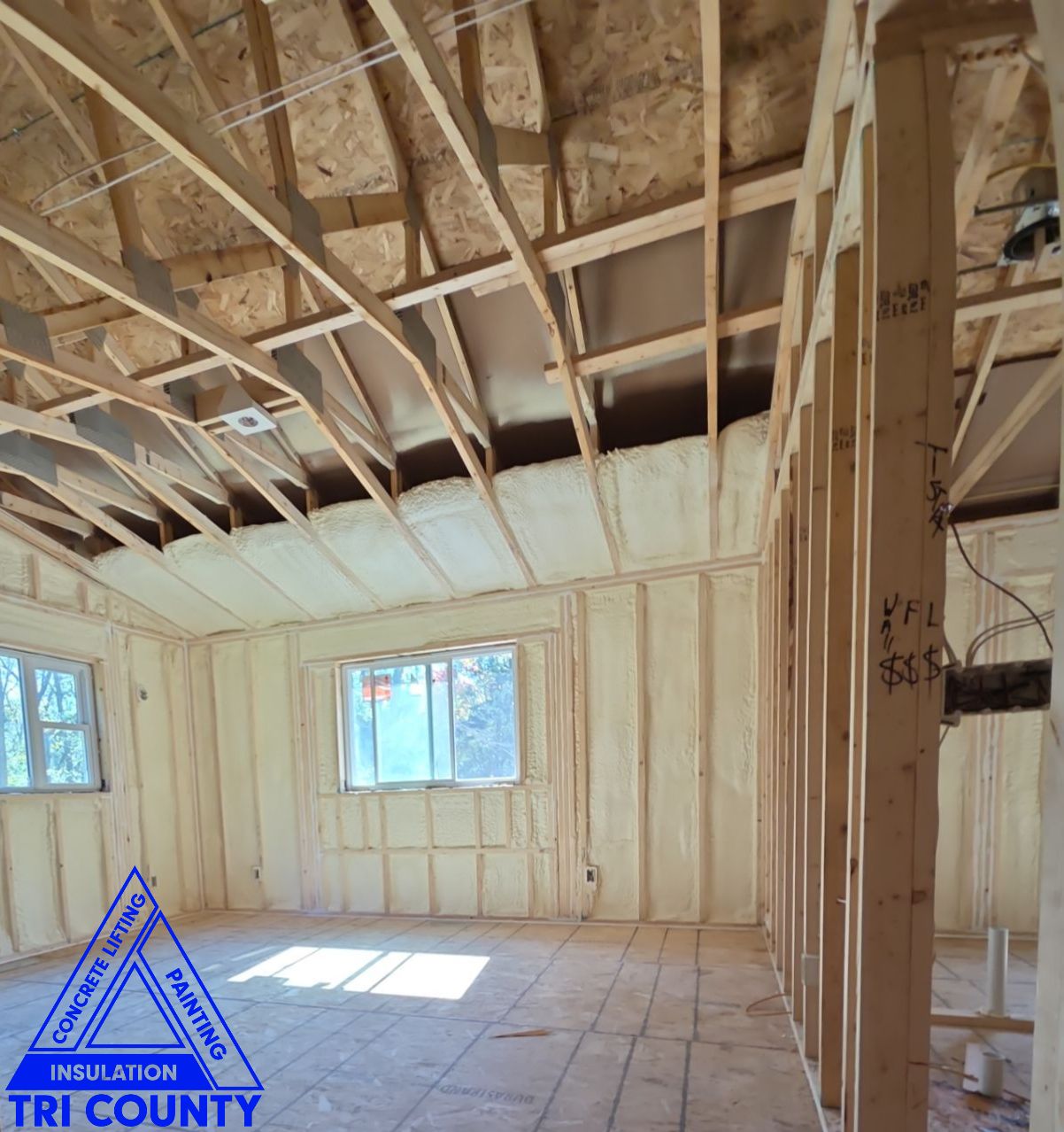 Spray foam – Residential – New construction Photo